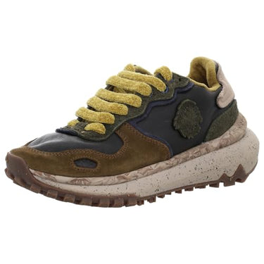 Satorisan - Men's Casual Sneakers - Chacrona Metta - Vintage Leather Sports Shoes Comfortable, Sustainable, and Durable - Color Dark Olive - on Sale
